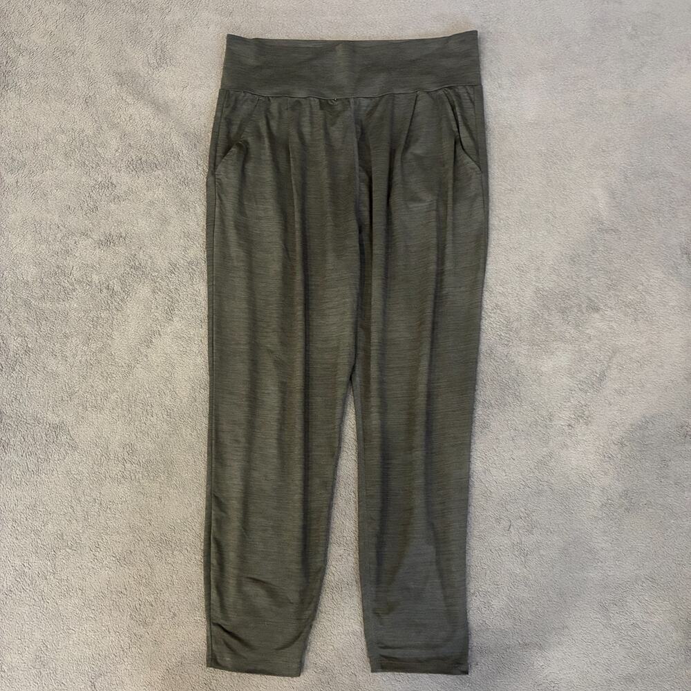 Vuori Lux At Ease Harem Charcoal Grey Loose Slouchy Tapered Jogger Womens Size L